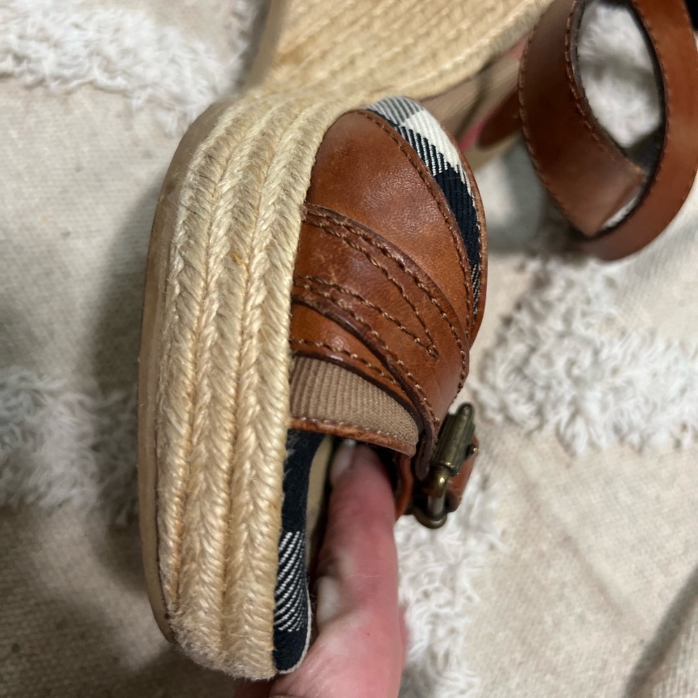 Authentic Burberry Platform Espadrilles Sandals - image 4